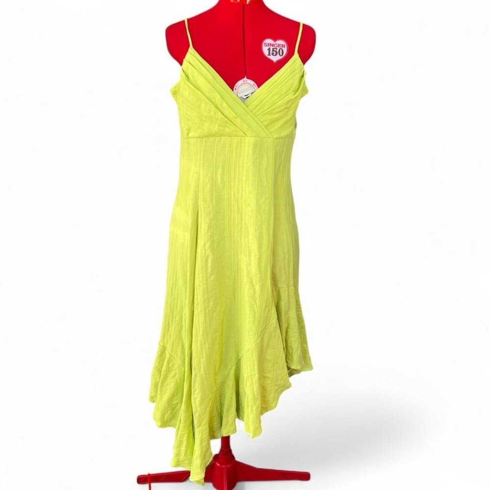 Free People free-est Hard To Let Go Midi Dress in Green Eel XL Fairycore Beach